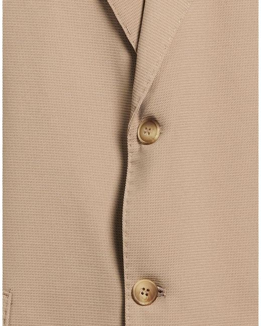 Massimo Rebecchi Natural Blazer Polyester, Viscose, Elastane for men