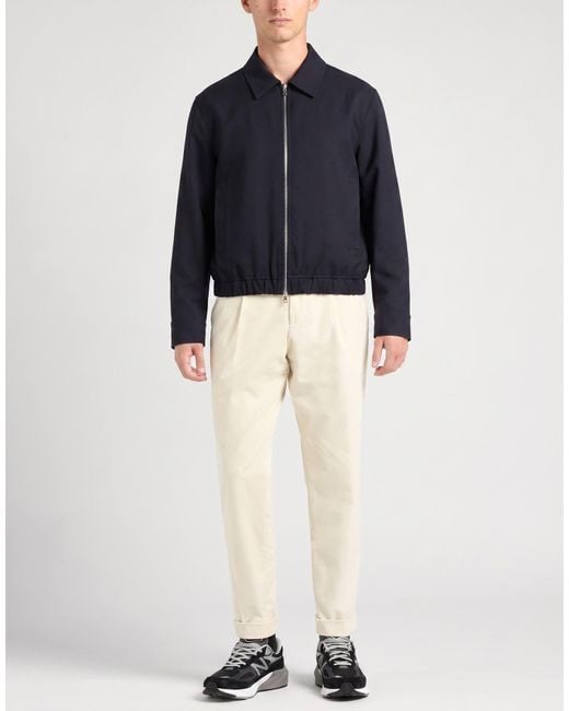 Officine Generale Blue Jacket Virgin Wool for men