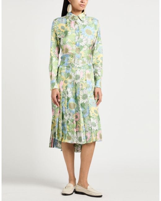Thom Browne Green Midi Dress