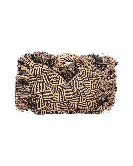 MADE FOR A WOMAN Metallic Made For A -- Handbag Natural Raffia