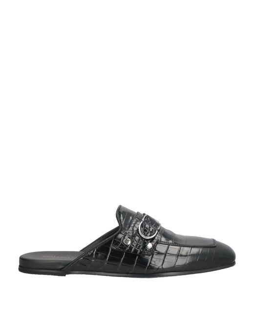 Giovanni Conti Black Mules & Clogs Leather for men