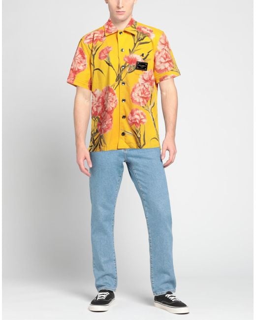 Dolce & Gabbana Yellow Shirt for men