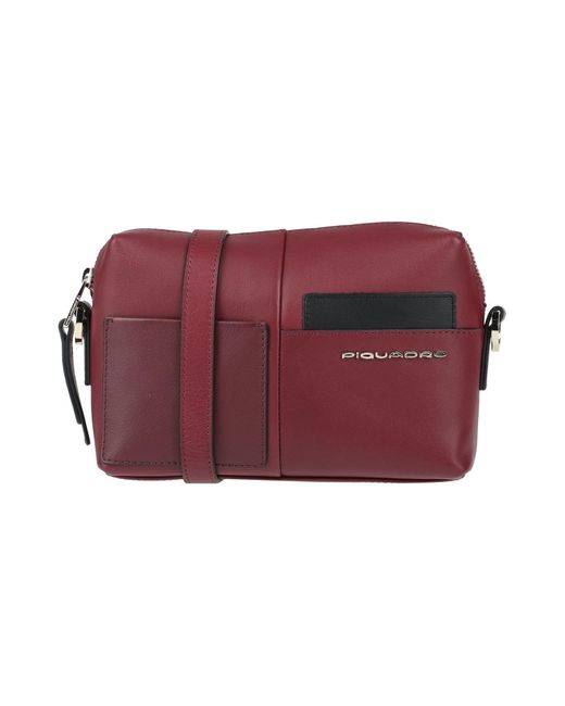 Bolso con bandolera Piquadro de Cuero de color Rojo - Lyst