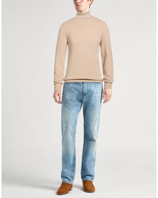 Fedeli Natural Turtleneck Cashmere for men
