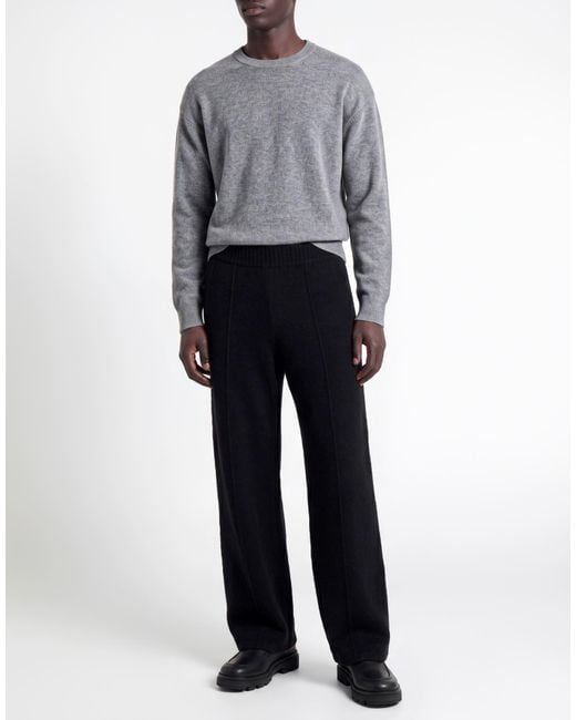 Laneus Black Pants Cashmere, Silk, Polyester for men