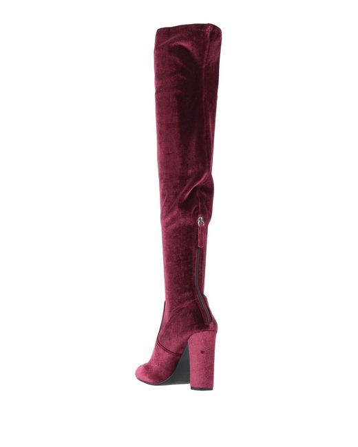 steve madden red velvet boots