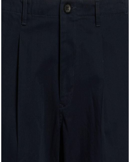 Paul Smith Blue Pants Cotton, Elastane for men