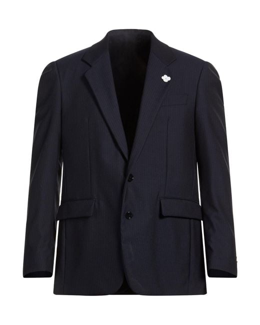 Lardini Blue Midnight Blazer Virgin Wool, Elastane for men