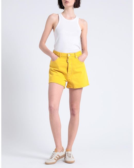 DSquared² Yellow Denim Shorts