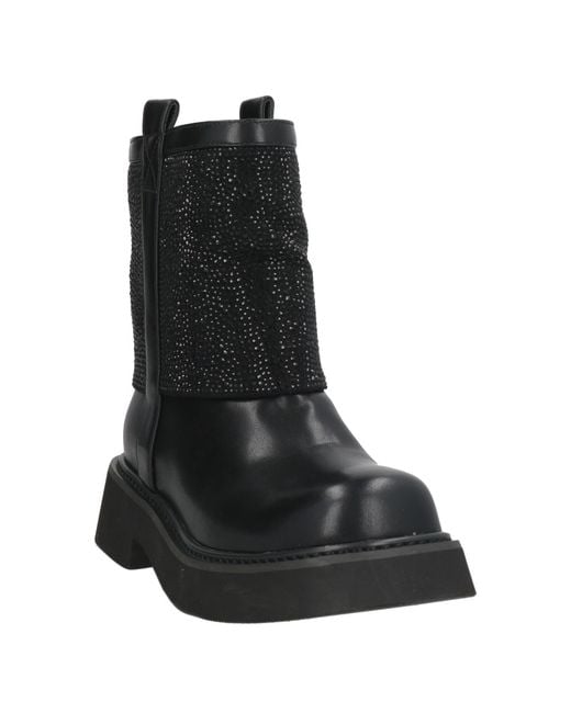 Tosca Blu Black Ankle Boots Synthetic Material