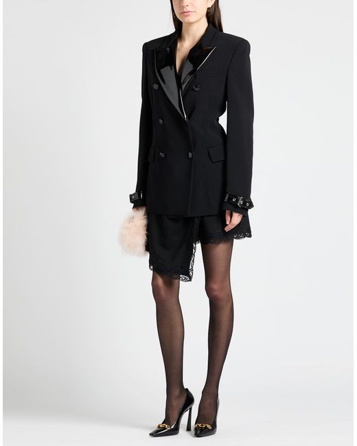 Moschino Black Blazer Viscose, Elastane, Polyester, Polyurethane Resin