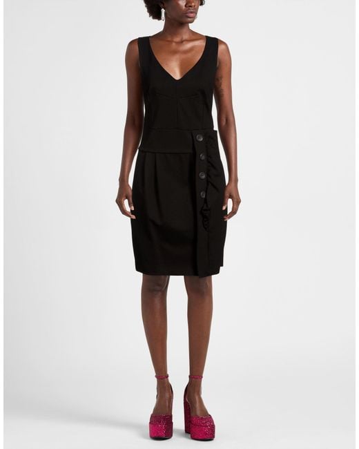Blugirl Blumarine Black Mini Dress Viscose, Polyamide, Elastane