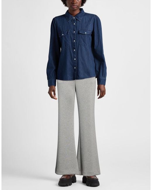 MEIMEIJ Gray Pants Polyester, Viscose, Elastane