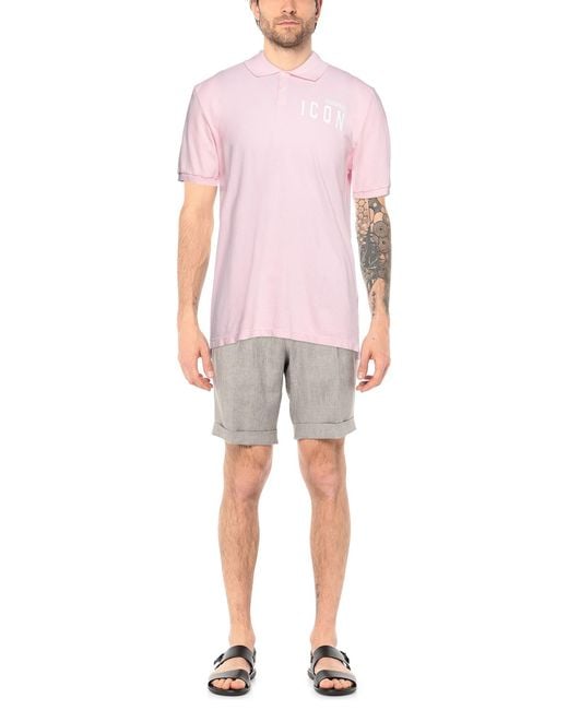 DSquared² Pink Polo Shirt for men