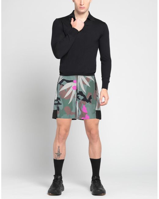 PMDS PREMIUM MOOD DENIM SUPERIOR Green Shorts & Bermuda Shorts Polyamide, Elastane for men