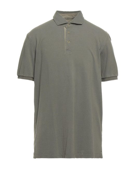 Gran Sasso Gray Polo Shirt Cotton for men
