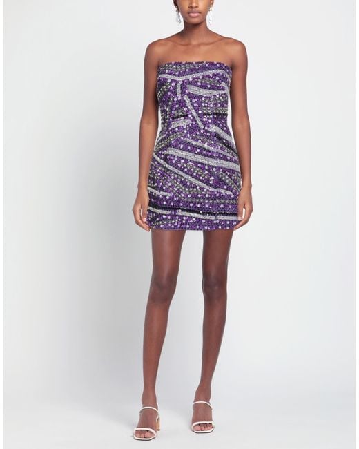 DES_PHEMMES Purple Mini Dress