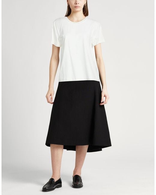 Fabiana Filippi White T-Shirt Cotton, Silk, Polyester, Glass, Acrylic