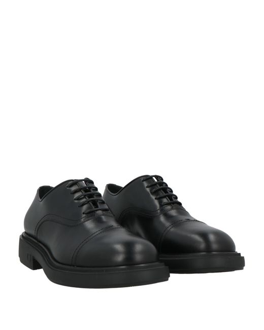 Ferragamo Black Lace-Up Shoes Leather for men