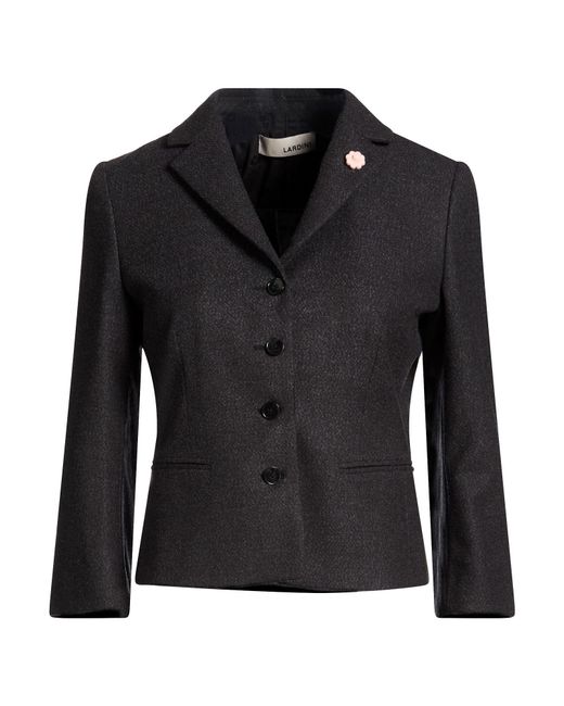 Lardini Black Charcoal Blazer Wool, Polyamide