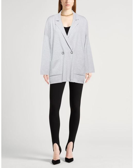 Gran Sasso Gray Light Blazer Virgin Wool
