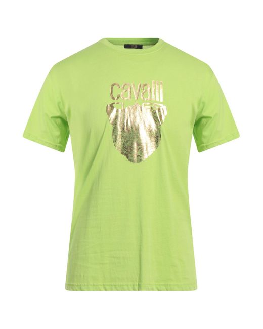 Class Roberto Cavalli Green T-shirt for men