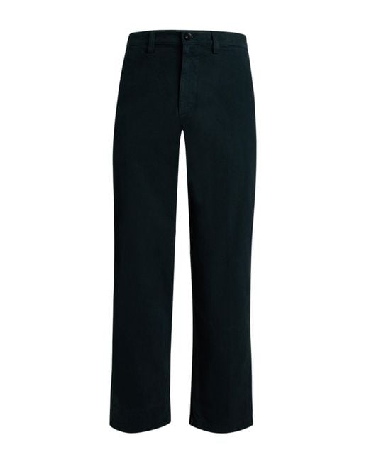Department 5 Black Pants Cotton, Elastane for men