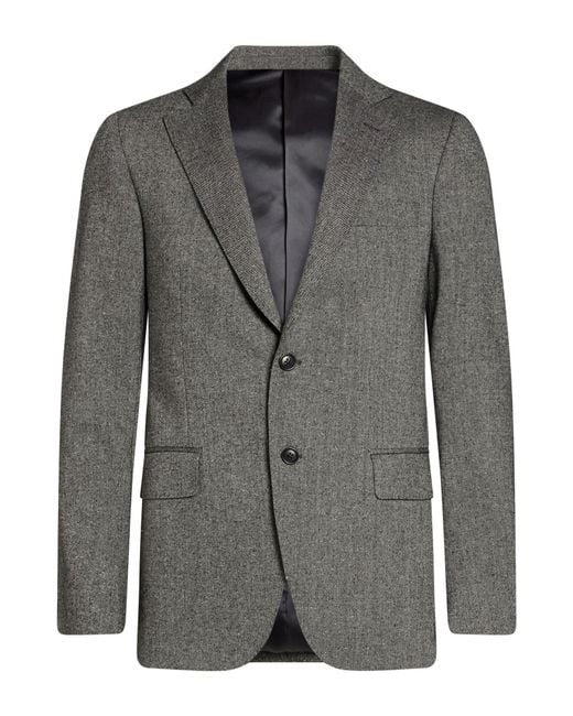 Tombolini Gray Blazer Virgin Wool, Polyamide, Silk for men