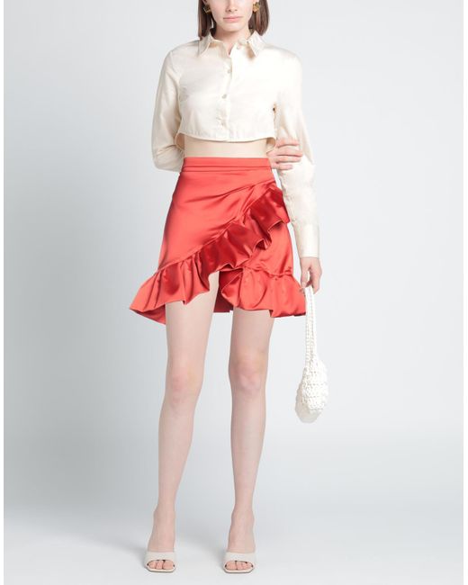 ALBERTO AUDENINO Red Mini Skirt
