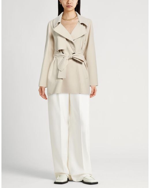 Malo Natural Overcoat & Trench Coat Virgin Wool, Silk, Elastane