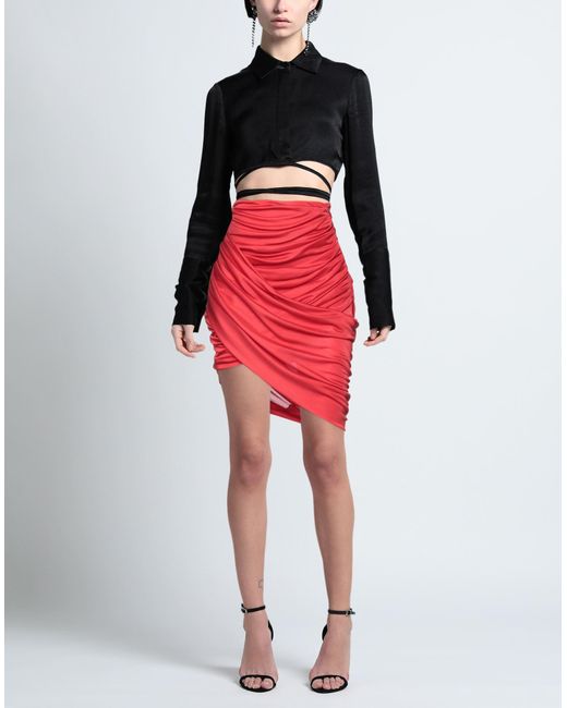 ANDREADAMO Red Mini Skirt