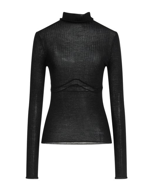 Patrizia Pepe Black Turtleneck Wool