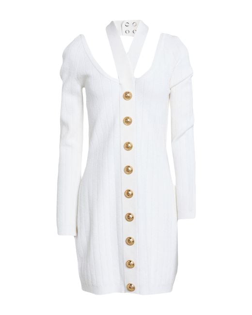 Balmain White Mini Dress