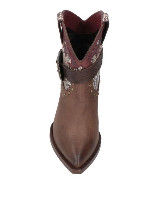 Maria Cristina Brown Ankle Boots