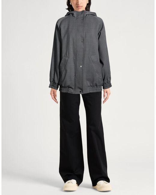 MAX&Co. Gray Charcoal Jacket Virgin Wool, Polyester