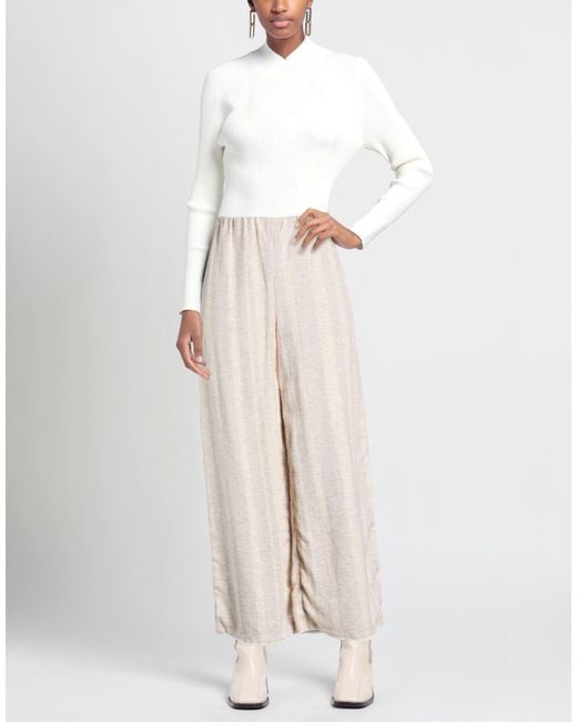 Faithfull The Brand White Pants Linen, Cotton