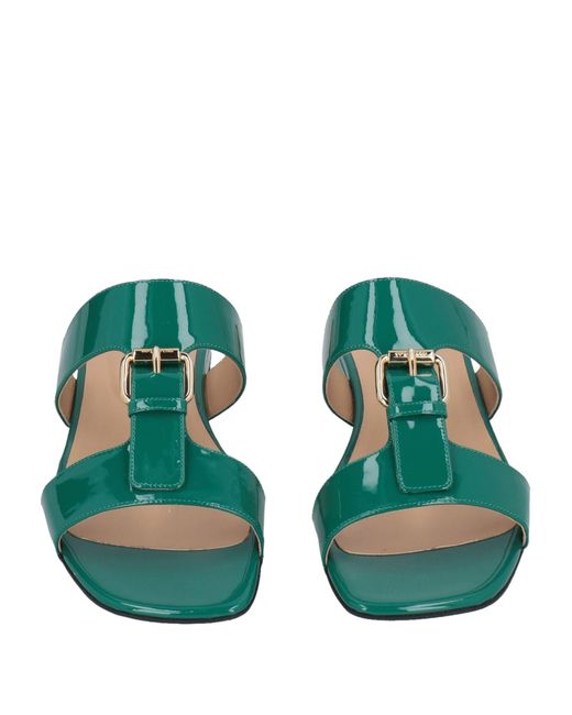 Sergio Rossi Green Sandals Leather