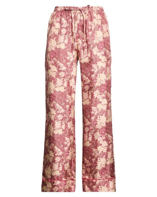 Massimo Alba Red Pants Silk