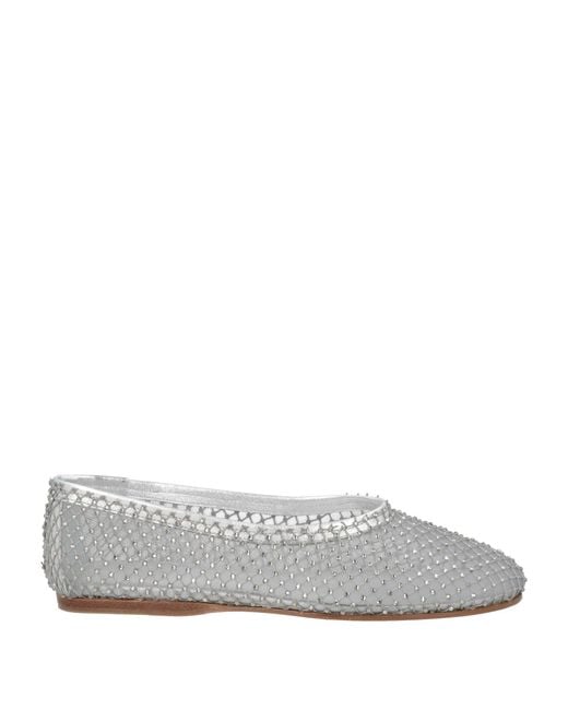 Forte_forte Gray Ballet Flats Textile Fibers