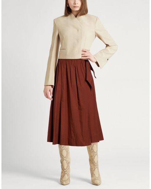 Forte_forte Brown Midi Skirt