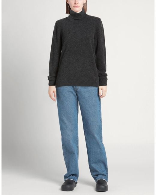 Gran Sasso Black Light Turtleneck Virgin Wool, Polyamide