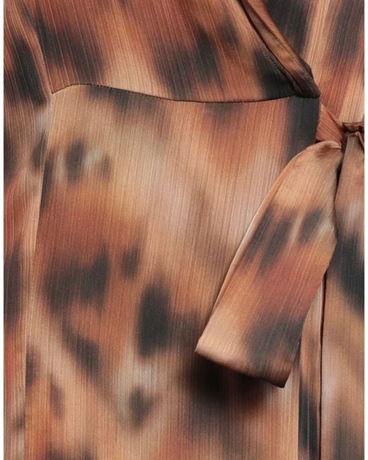 Galvan Brown Maxi Dress Polyester