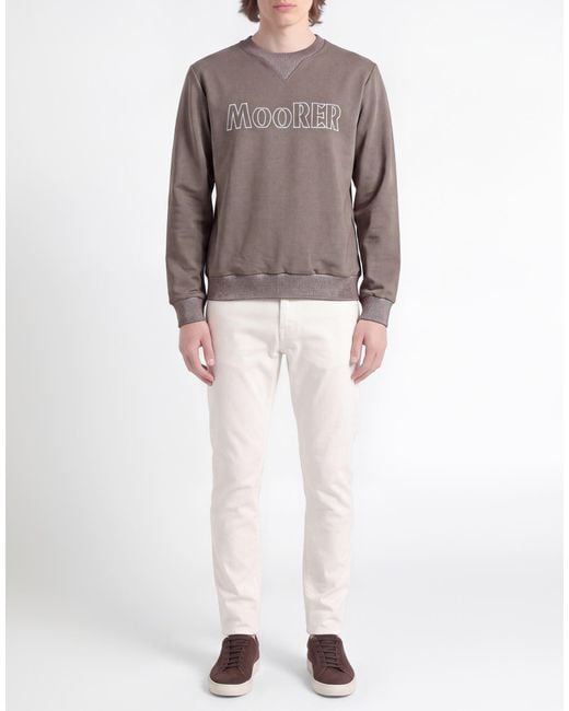 Moorer Brown Taupe Sweatshirt Viscose, Polyamide, Elastane for men