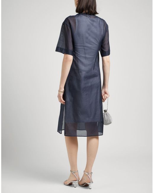 Peserico Blue Midi-Kleid