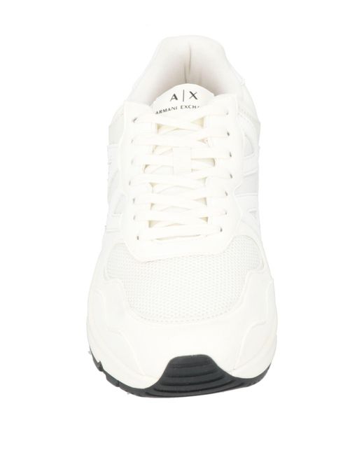 ARMANI EXCHANGE White Sneakers Polyurethane, Polyester for men