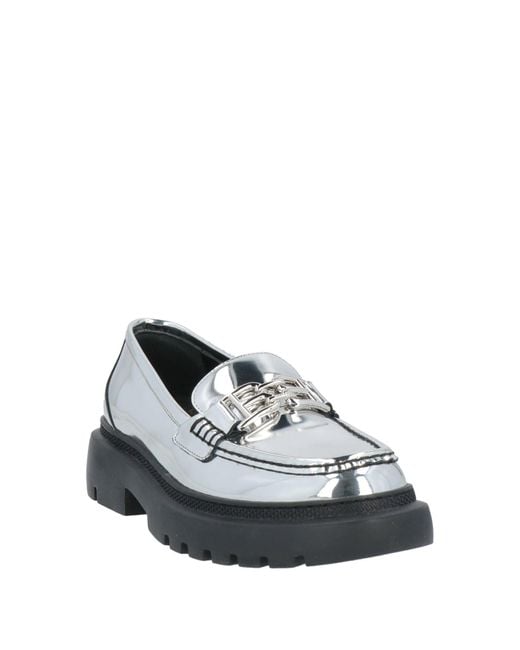 Bally Gray Loafers Calfskin