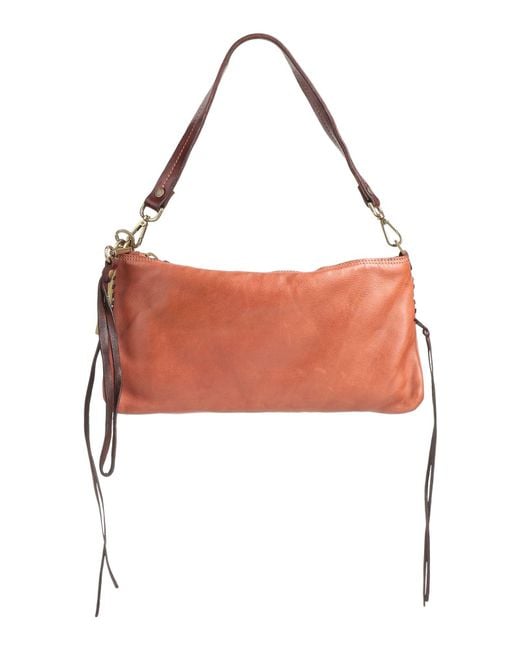 Caterina Lucchi Pink Tan Handbag Calfskin, Cowhide