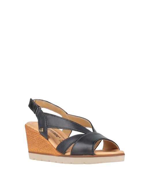 Valleverde Blue Sandals Calfskin