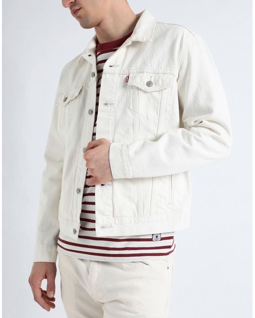 Levi's White Denim Outerwear for men