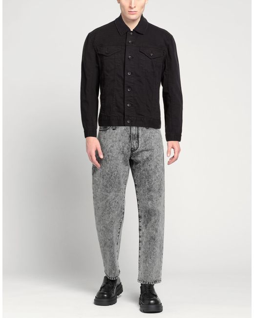 John Varvatos Black Denim Outerwear for men
